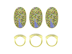 Sterling Silver White Topaz Dome Ring DHJ