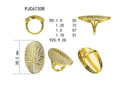 Sterling Silver White Topaz Dome Ring DHJ