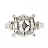 14K Gold Semi Mount Ring Setting Cushion Cu 12x12mm Syzjewelry