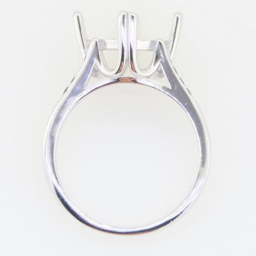 Sterling Silver Semi Mount Ring Setting Princess SQ 8x8mm Black Spinel White Topaz Syzjewelry