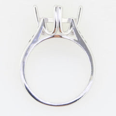 Sterling Silver Semi Mount Ring Setting Princess SQ 8x8mm Black Spinel White Topaz Syzjewelry