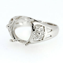 10K Gold Semi Mount Ring Setting Oval OV 12x10mm Cabochon Syzjewelry