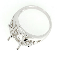 10K Gold Semi Mount Ring Setting Oval OV 12x10mm Cabochon Syzjewelry