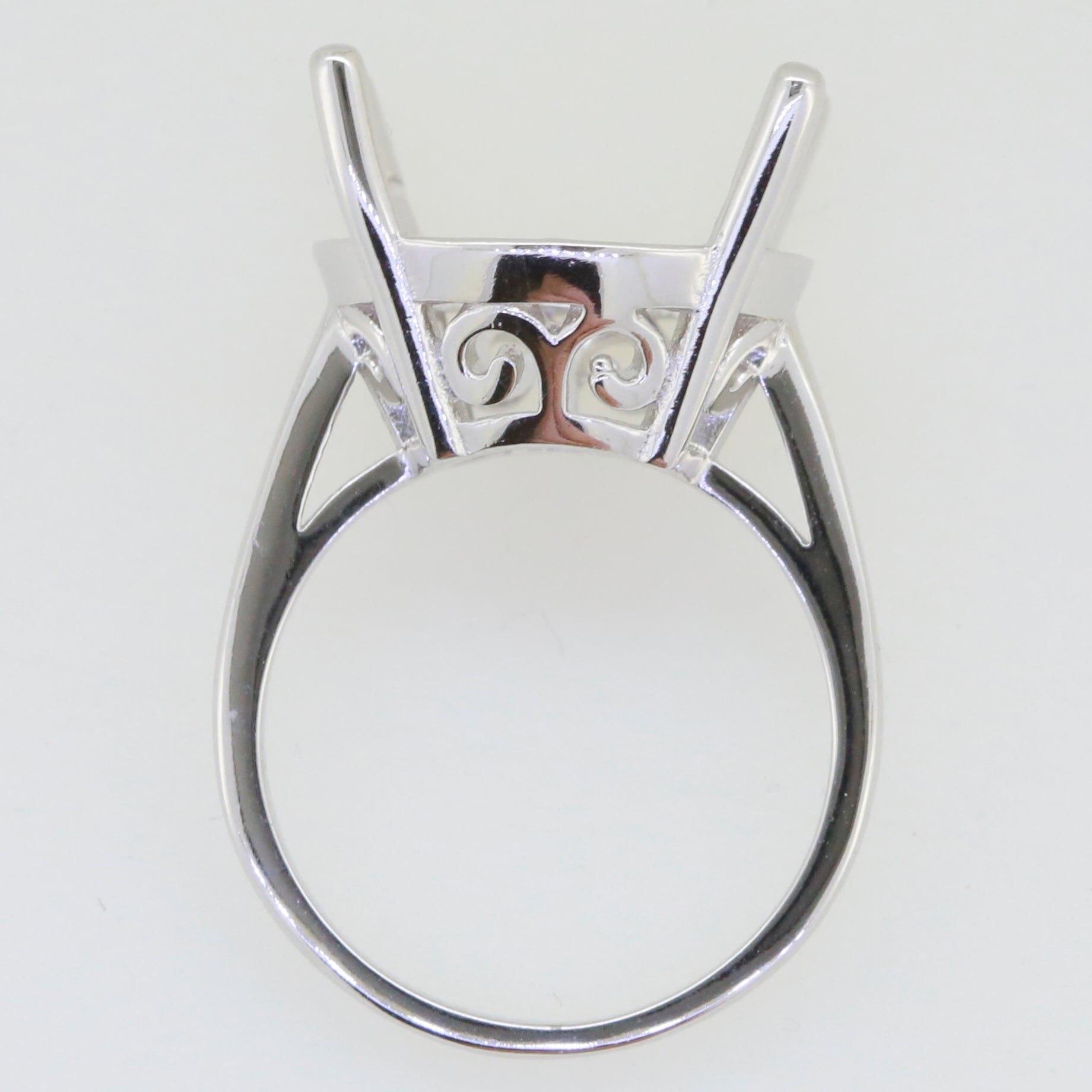 Sterling Silver Semi Mount Ring Setting Round RD 16x16mm Solitaire Syzjewelry