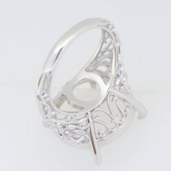 Sterling Silver Semi Mount Ring Setting Round RD 18x18mm Art Deco Style Syzjewelry
