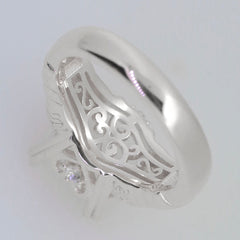 Sterling Silver Semi Mount Ring Setting Round RD 12x12mm Syzjewelry