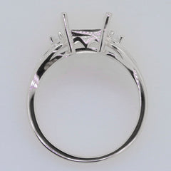 Sterling Silver Semi Mount Ring Setting Cushion CU 10x8mm Syzjewelry