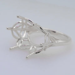 Sterling Silver Semi Mount Ring Setting Marquise MQ 26x15mm Syzjewelry
