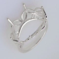 Sterling Silver Semi Mount Ring Setting Marquise MQ 26x15mm Syzjewelry