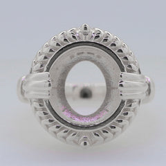 Sterling Silver Semi Mount Ring Setting Round RD 12x12mm Syzjewelry