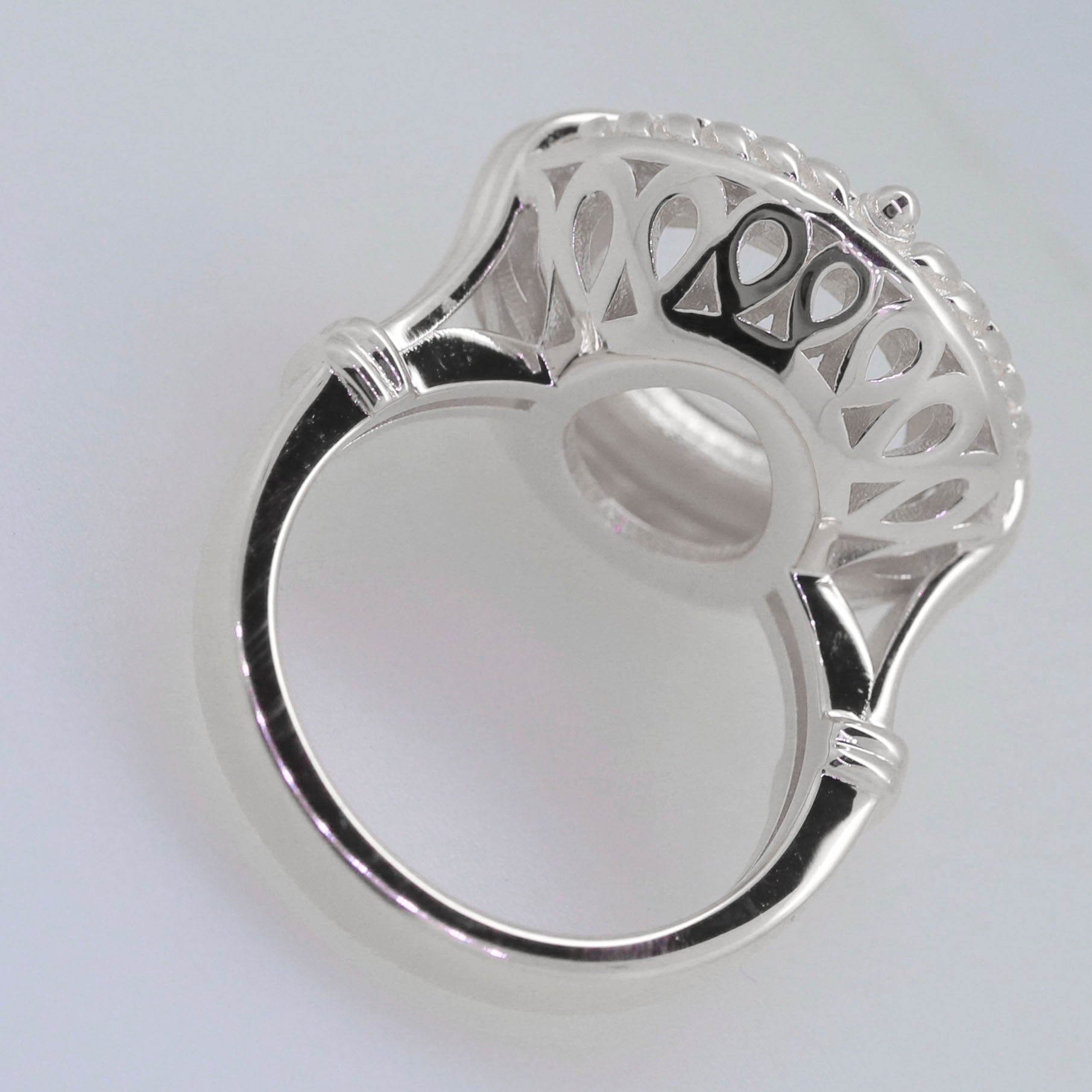 Sterling Silver Semi Mount Ring Setting Round RD 12x12mm Syzjewelry