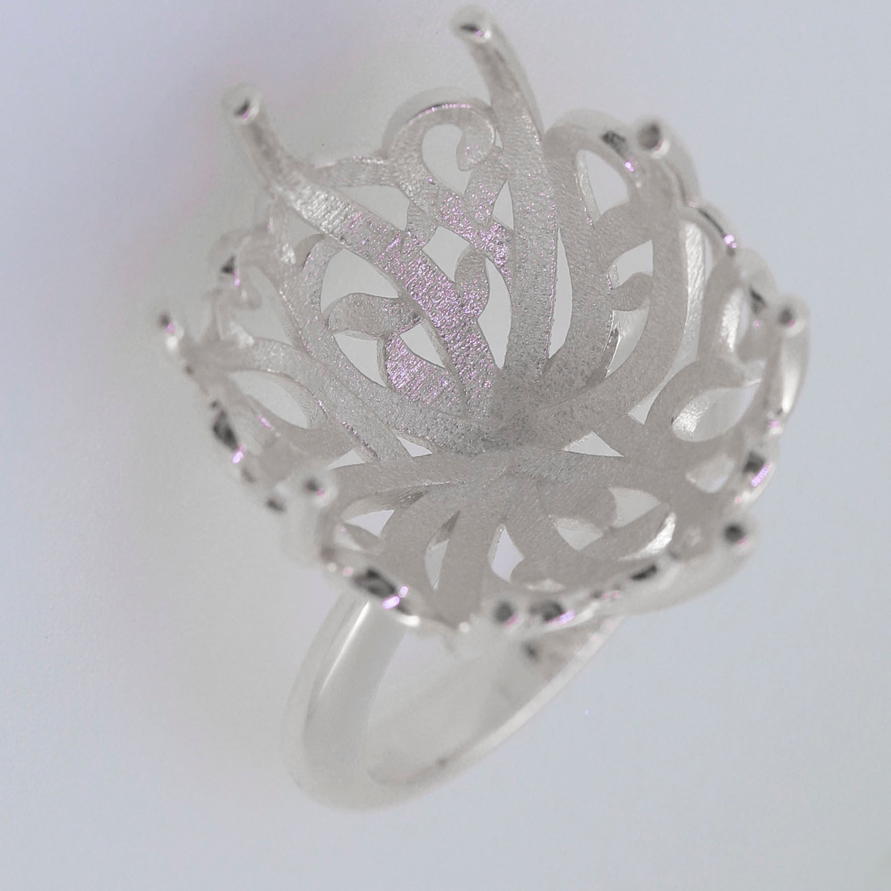 Sterling Silver Semi Mount Ring Setting Round RD 20x20mm Syzjewelry