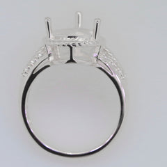 Sterling Silver Semi Mount Ring Setting Pear PE 16x10mm Syzjewelry