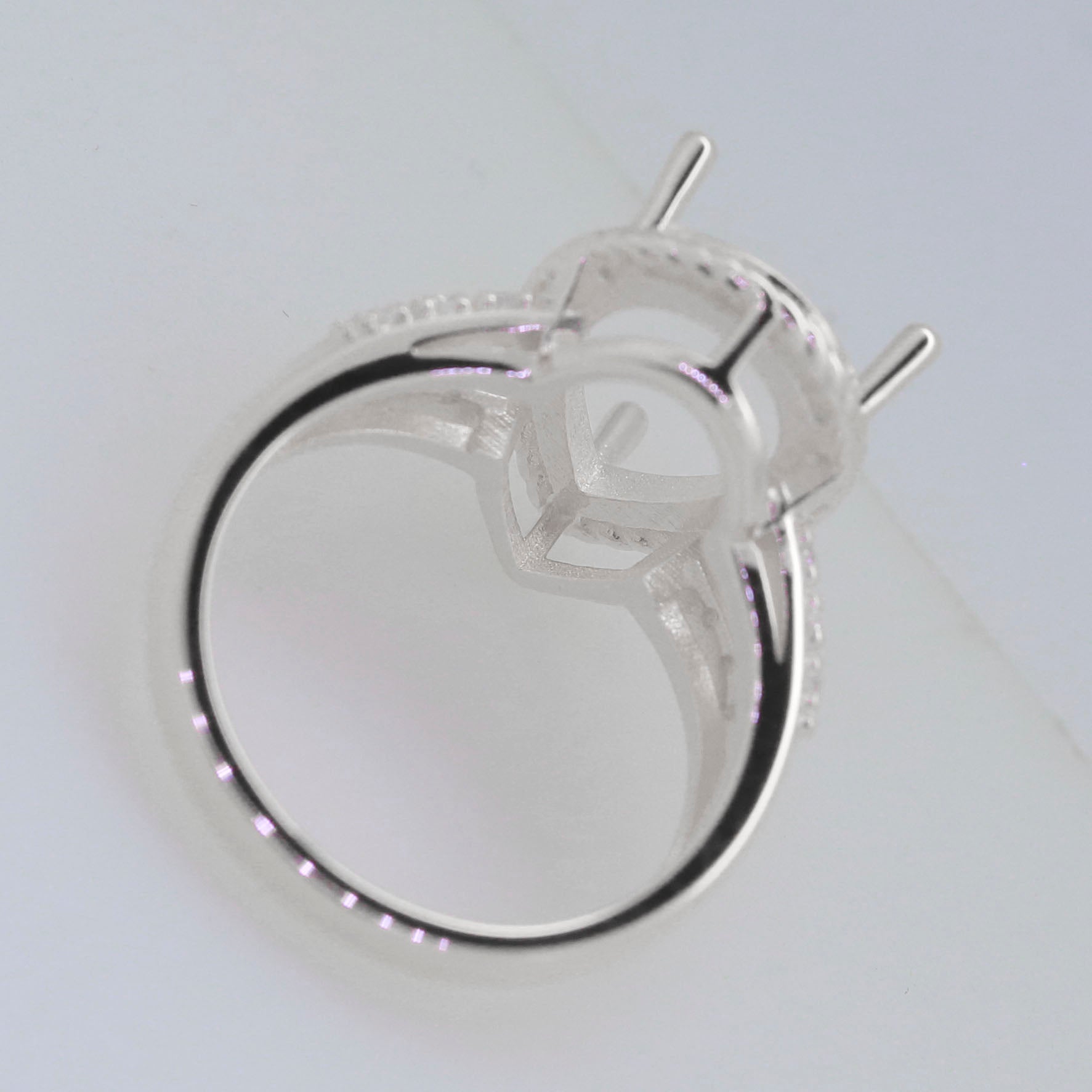 Sterling Silver Semi Mount Ring Setting Pear PE 16x10mm Syzjewelry