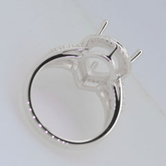 Sterling Silver Semi Mount Ring Setting Pear PE 16x10mm Syzjewelry
