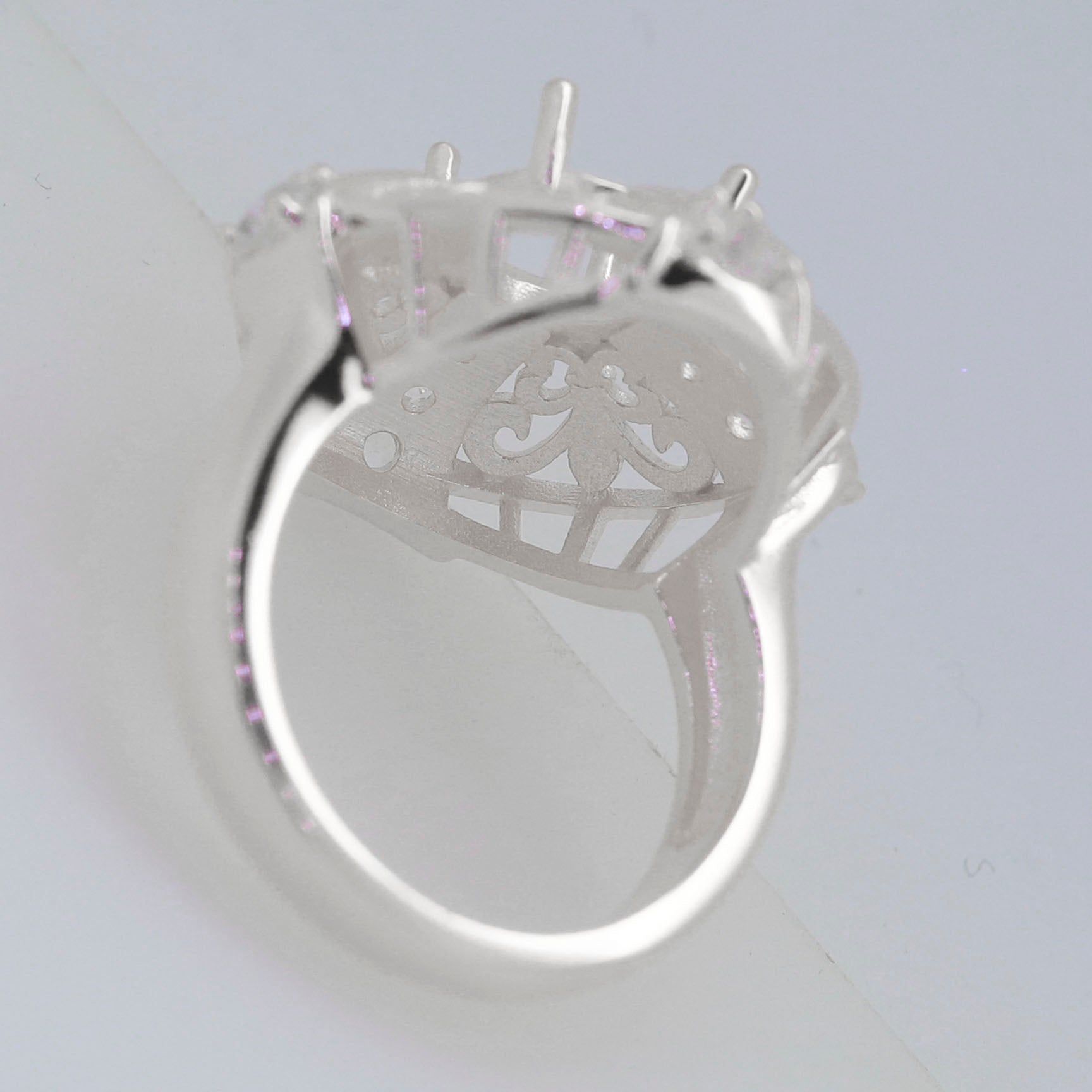 Sterling Silver Semi Mount Ring Setting Round RD 8x8mm Syzjewelry