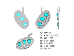 Sterling Silver Semi Mount Pendant Setting OV 9.5x7.5mm OV 9x7mm Orion's Belt Syzjewelry