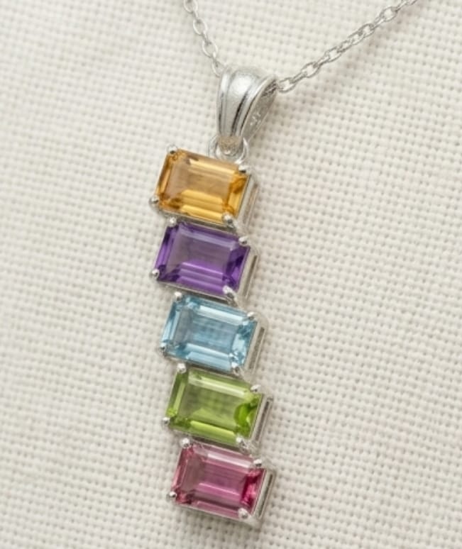 Sterling Silver Semi Mount Pendant Setting Emerald OCT 7×5x 3.5mm Syz Jewelry