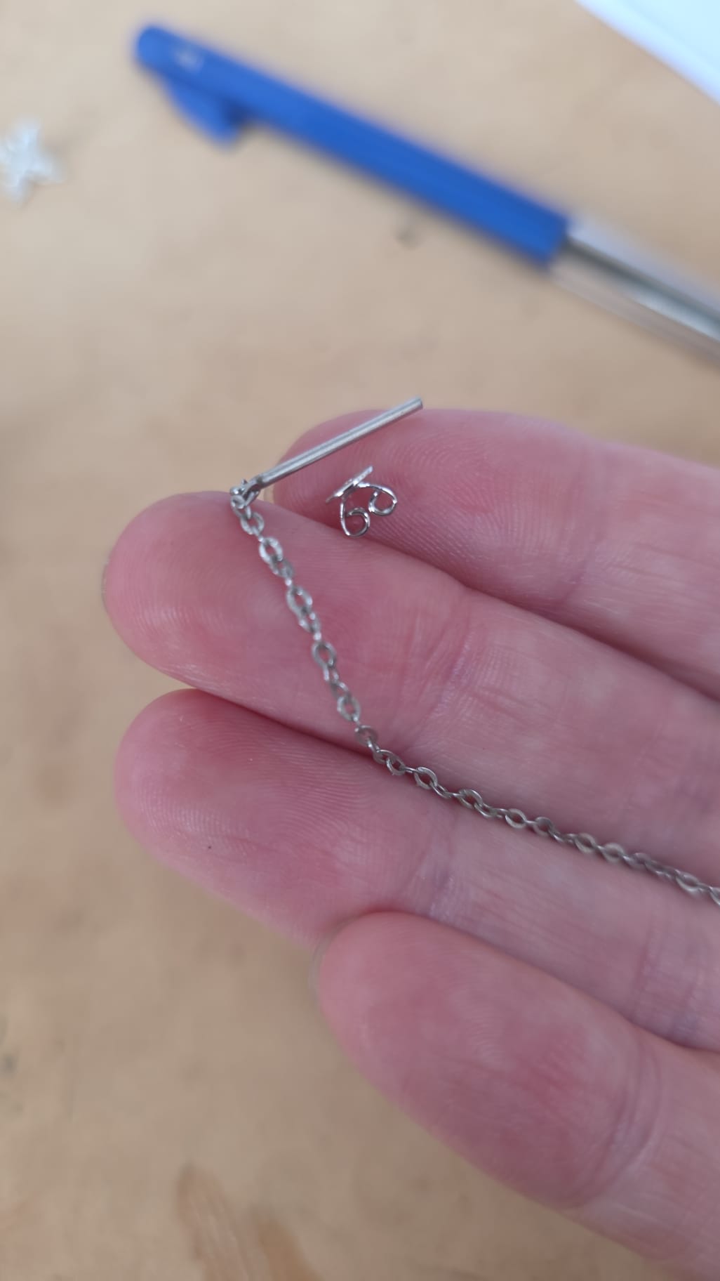Sterling Silver Semi Mount Earrings Setting Round RD 10x10mm with Belcher Chain Syzjewelry