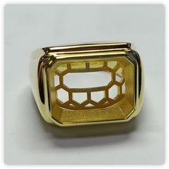 Men's Sterling silver Semi Mount Ring Setting Cushion CU 16x12mm Syzjewelry