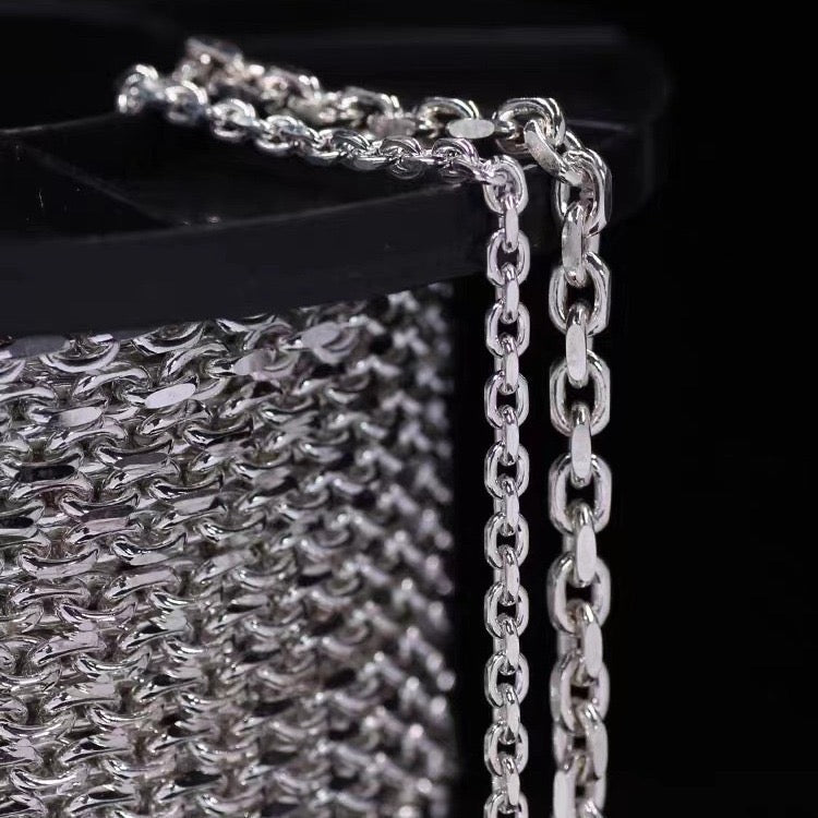 Sterling Silver Anchor Chain Solid Silver Anchor Necklace Silver Chain 3mm wide 16" 18" 20" 22" 24" Syzjewelry