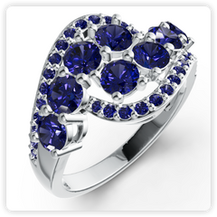 Sterling Silver Semi Mount Ring Setting Round RD 4x4mm byPass DHJ