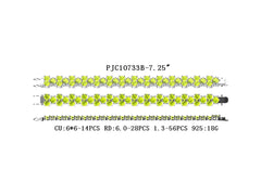 Sterling Silver Semi Mount Bracelet Setting Cushion CU 6X6mm DHJ