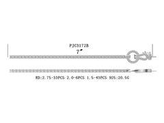 Sterling Silver Semi Mount Bracelet Setting Round RD 2.75mm DHJ