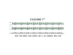 Sterling Silver Semi Mount Bracelet Setting Emerald OCT 7X5mm DHJ