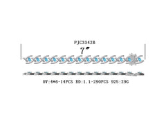 Sterling Silver Semi Mount Bracelet Setting Oval OV 6X4mm DHJ