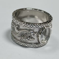 Sterling Silver Semi Mount Ring Setting Round RD Cluster Áæ§Èï∂mm DHJ