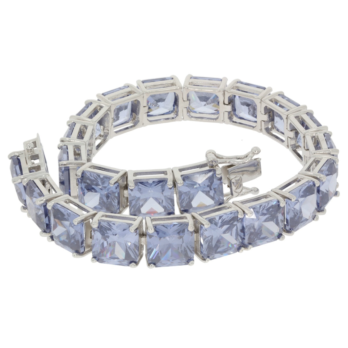 Sterling Silver Semi Mount Bracelet Setting Tennis Bracelet Asscher SQ 7x7mm Syzjewelry