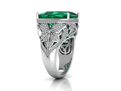 Sterling Silver Semi Mount Ring Setting Cushion CU 18X13mm Cocktail Ring DHJ