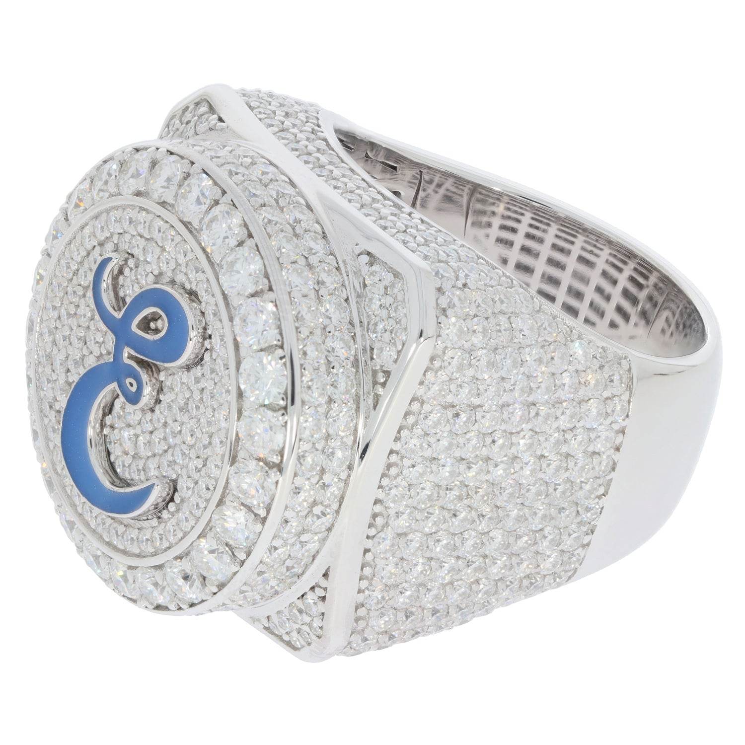 Men's Customizable Sterling Silver Champion Ring - Personalized Ring of Honor for Champions - Syzjewelry