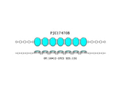 Sterling Silver Semi Mount Bracelet Setting Oval OV 16X12mm Cabochon DHJ