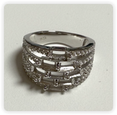 Sterling Silver Semi Mount Ring Setting OCT 5X2.5mm White Topaz N0041PJC0555 Syzjewelry