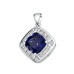 Sterling Silver Semi Mount Pendant Setting Cushion CU 8X8mm DHJ