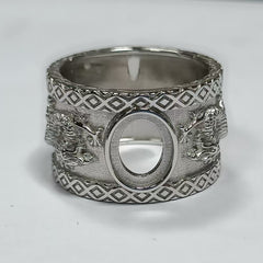Sterling Silver Semi Mount Ring Setting Round RD Cluster Áæ§Èï∂mm DHJ