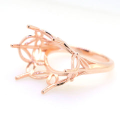 Art Deco Sterling Silver Semi Mount Ring Setting Marquise MQ 26x15mm Syzjewelry