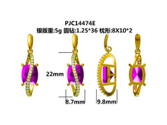 Sterling Silver Semi Mount Earrings Setting Cushion CU 10X8mm DHJ