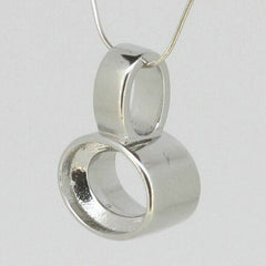 Sterling Silver Semi Mount Pendant Setting Oval OV 12x10 mm Bezel Set - Syzjewelry