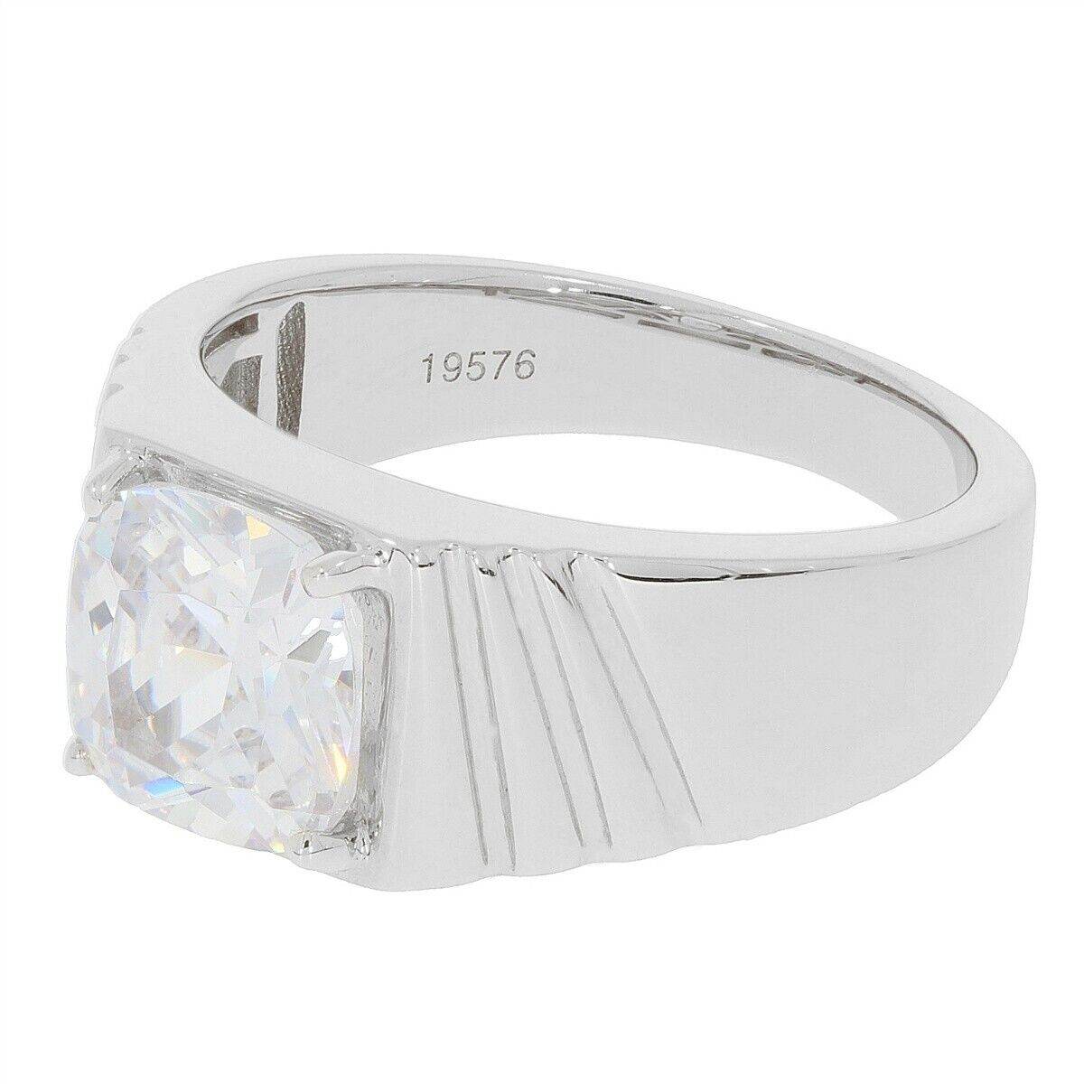 Men's Ring Settings Sterling Silver Ring Mounting Cushion CU 8X8mm - Syzjewelry