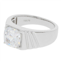 Men's Ring Settings Sterling Silver Ring Mounting Cushion CU 8X8mm - Syzjewelry