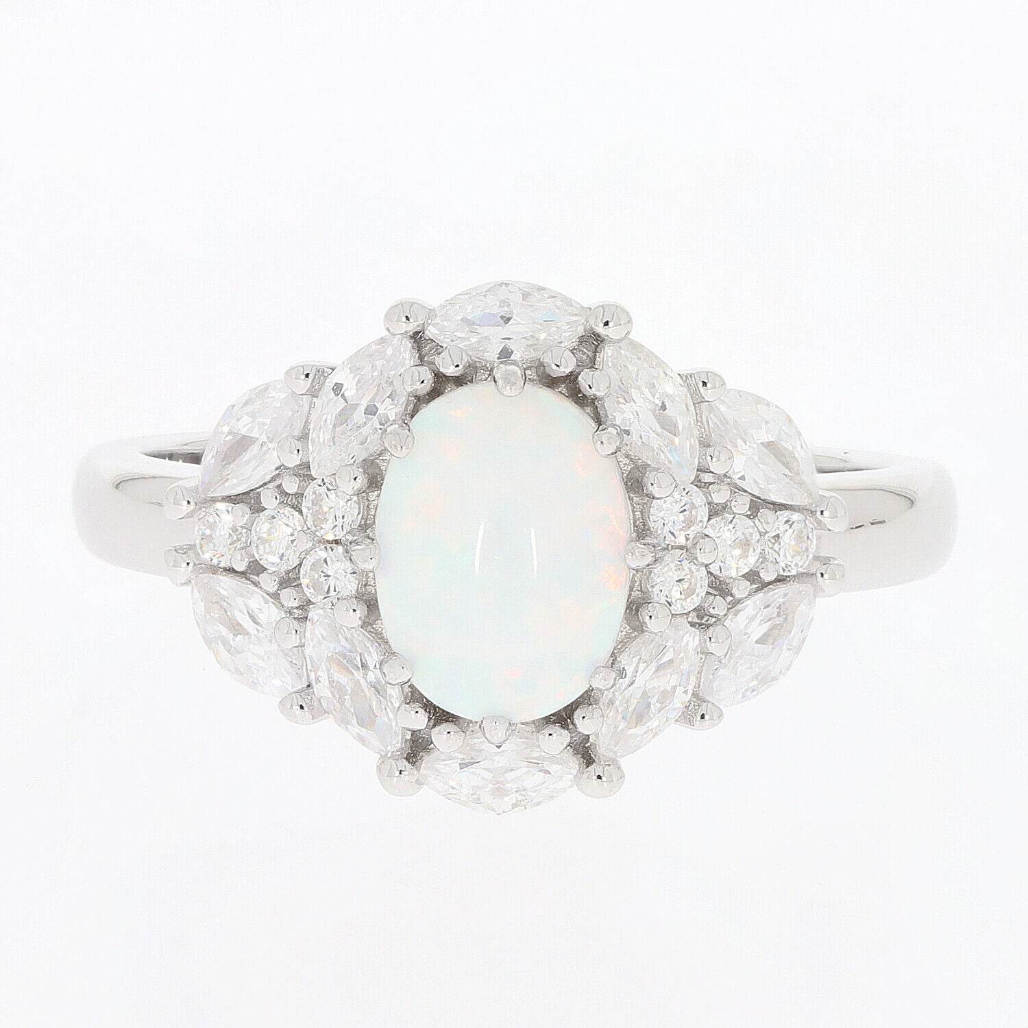 Sterling Silver Semi Mount Ring Setting Cab Oval OV 8x6mm White Topaz - Syzjewelry