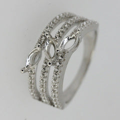 Sterling Silver Semi Mount Ring Setting Marquise MQ 6X3mm - Syzjewelry