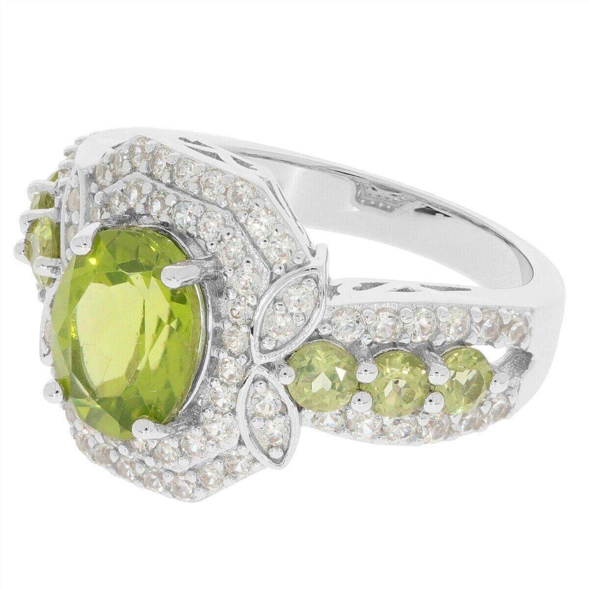 Sterling Silver Semi Mount Ring Setting Oval OV 9x7mm Double Halo 3 Ro - Syzjewelry