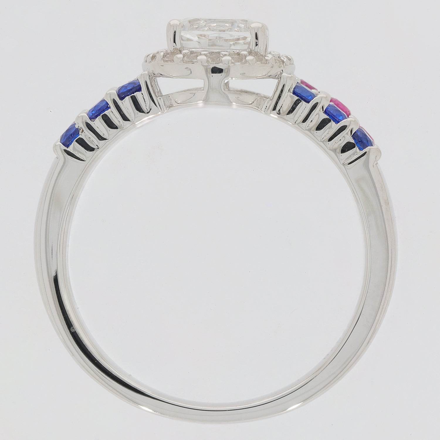 Sterling Silver Semi Mount Ring Setting Round RD 6X6mm Halo Split Shank - Syzjewelry