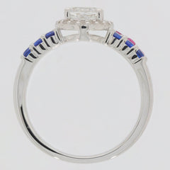 Sterling Silver Semi Mount Ring Setting Round RD 6X6mm Halo Split Shank - Syzjewelry