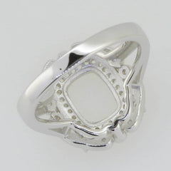 Sterling Silver Semi Mount Ring Setting Cushion CU 9x7mm White Topaz GTL202 - Syzjewelry