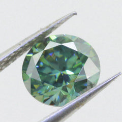 Round 8mm Greenish Blue Color loose moissanite 2 Carat VVS1 certificate RD 8x8mm - Syzjewelry